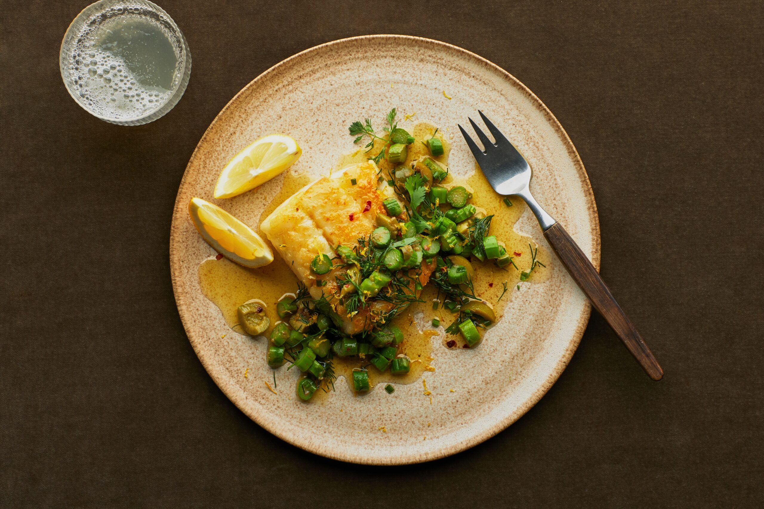 Cod With Asparagus Spoon Salad crushedmango